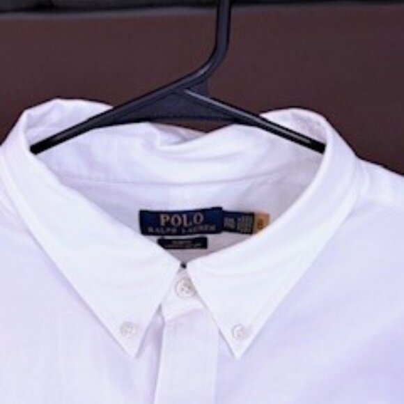Polo By Ralph Lauren Men’s Slim Fit, Oxford  White Shirt, Size XXL 36/37 NWT - Picture 3 of 4